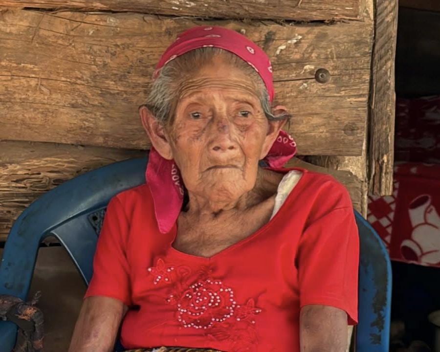 Wooden structure processed by a person